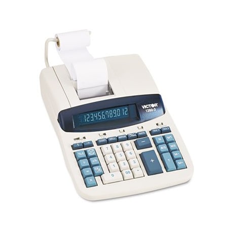 Victor Technology Victor, 1260-3 Two-Color Heavy-Duty Printing Calculator, Black/red Print, 4.6 Lines/sec 12603
